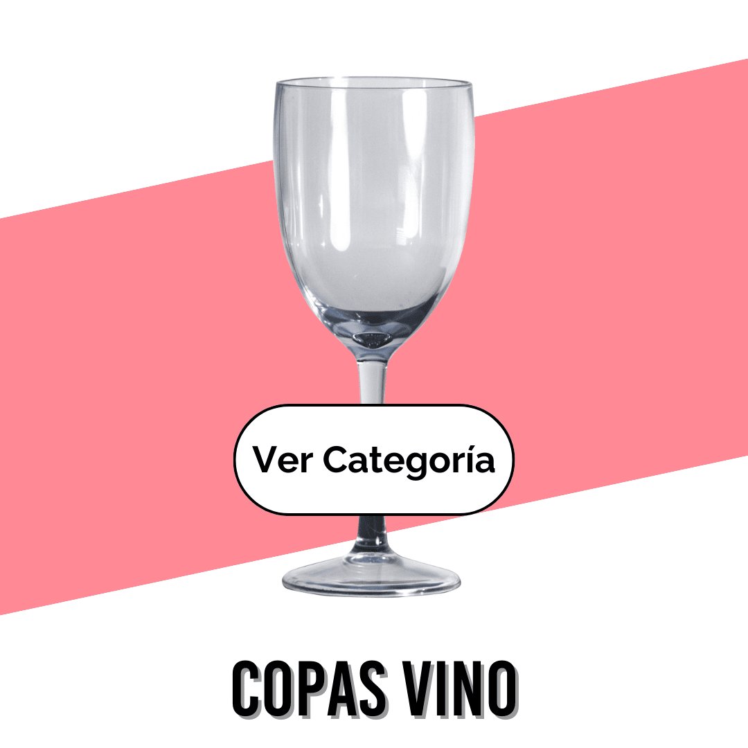 Set 4 Copas Vino Acrílico 296 ml - Rosado – Galhera